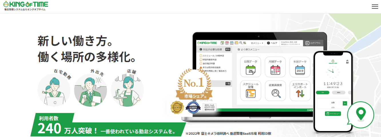 勤怠管理システム_失敗例_おすすめ_KING OF TIME