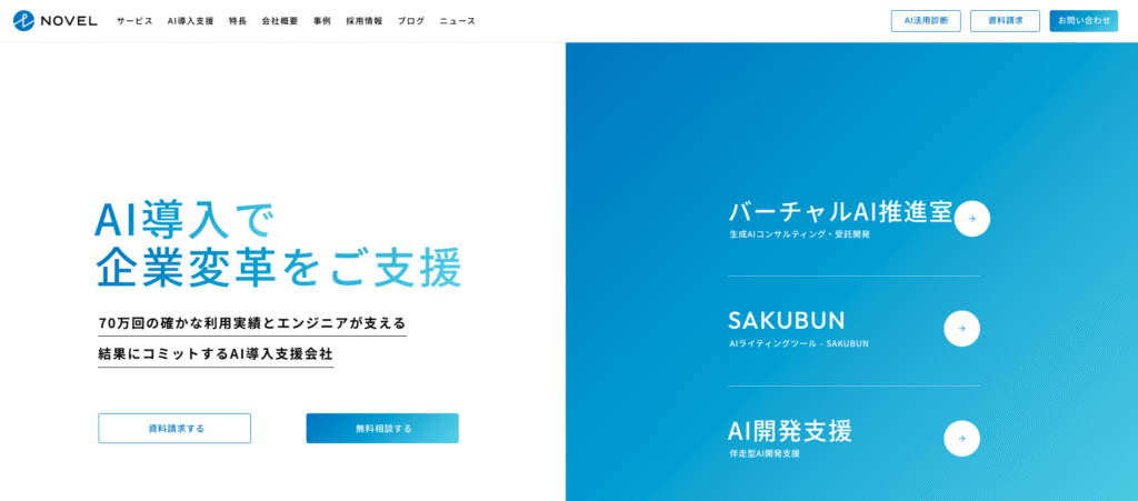 AIコンサルティング会社のNOVEL株式会社