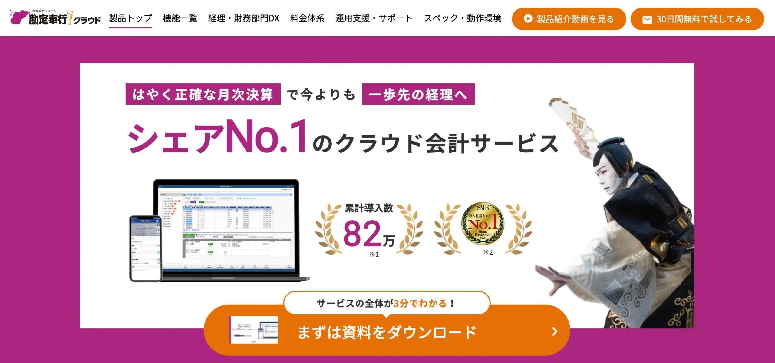勘定奉行クラウドの公式サイト