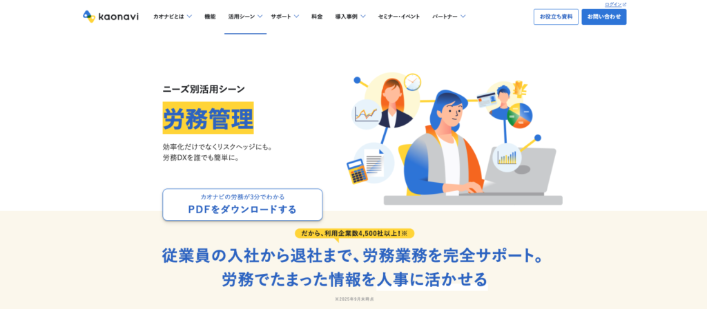 カオナビ労務の公式サイト